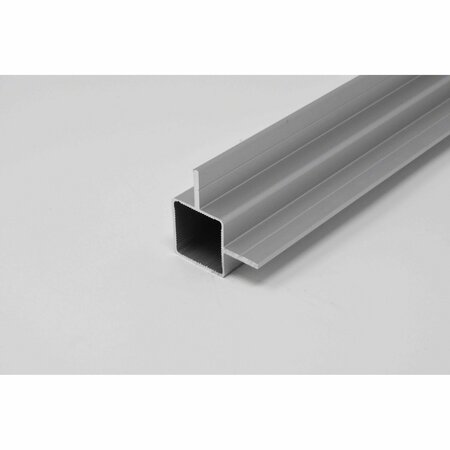 EZTUBE Extrusion for 1/4in Recessed Panel  Silver, 98in L x 1in W x 1in H 100-190-8